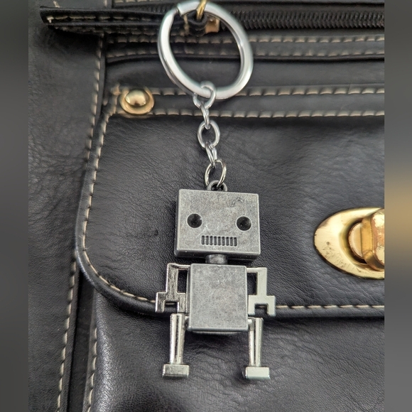 Accessories - 2/$15 BNWOT 3D Movable Joint Mini Cute Silver Robot Keychain For Purse/Keys